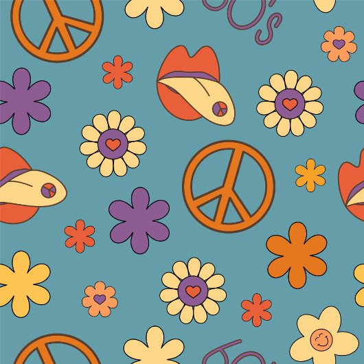 70s Style Towel Retro Boho Eclectic Bath Art バスタオルセット