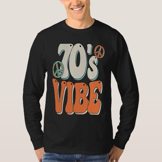 70s Vibe 70s Costume Groovy Peace Hippie 70's Them Tシャツ (正面)