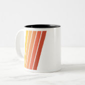 70s Vintage Retro Stripes ツートーンマグカップ (正面左)