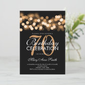 70thエレガントバースデーパーティー金ゴールドハリウッドグラム 招待状 (スタンド正面)