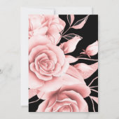 70thエレガント誕生日パーティーバラ金ゴールドフローラ 招待状 (裏面)