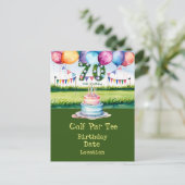 70thゴルフバースデーパーティーパーティの招待状 ポストカード (スタンド正面)