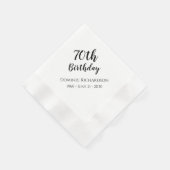 70thバースデーパーティーカクテルナプキンスカスタム 縁ありカクテルナプキン (角)