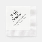 70thバースデーパーティーカクテルナプキンスカスタム 縁ありカクテルナプキン (正面)