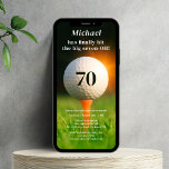 70thバースデーパーティーゴルフ70フォトQRコード 招待状<br><div class="desc">70thバースデーパーティー大人モダンゴルフ70070写真QRコード誕生日パーティインスタントデジタルダウンロード招待状招待状E-招待状は、ゴルフボール上の年齢とフェアウェイ上のゴルフティー上にゴルフボーカスタムルを備えている。70歳の誕生日パーソナライズされたパーティー情報でパーソナライズ。逆に、RSVPにスキャンすお気に入りのる写真とカスタムのQRコードを追加する。ゴルフ好きに最適。印刷された紙招待として、または共有可能なデジタルダウンロードとして利用可能。Evco Sportsによる設計www.zazzle.com/store/evcosports</div>