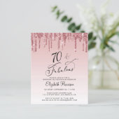 70thバースデーパーティーバジェットバラ金ゴールドピンクグリッター (スタンド正面)