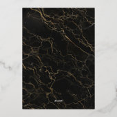 70thバースデーパーティーバラゴールドフォイル招待状 箔招待状 (裏面)