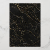 70thバースデーパーティーバラゴールドフォイル招待状 箔招待状 (裏面)