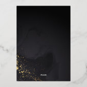 70thバースデーパーティーバラゴールドフォイル招待状 箔招待状 (裏面)