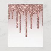 70thバースデーパーティーバラ金ゴールドグリッタードリップ招待状 (裏面)