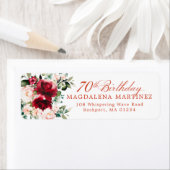 70thバースデーパーティーフローラ差出人住所ラベル ラベル (インサイチュ)