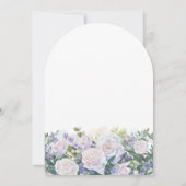 70thバースデーパーティーホワイトローズブルーフローラ 招待状 (裏面)