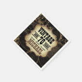 70thバースデーパーティーヴィンテージテーマ名前をカスタムする スタンダードカクテルナプキン (角)