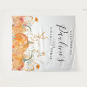 70thバースデーパーティー秋かぼちゃワイルドフラワー タペストリー (正面(横))