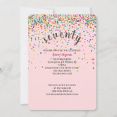 70thバースデーパーティー紙吹雪招待状 招待状 (正面)