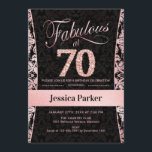 70thバースデーパーティー – バラ金ゴールドブラック 招待状<br><div class="desc">第70回バースデーパーティーへの招待ブラックとバラ金ゴールド。エレガント招待状カードとフェイクグリッターバラ金ゴールドとダイヤモンド。機能damaskパターンとスクリプトフォント。70歳で素晴らしい！クラシックデザインパーティーに最適なスタイリッシュ。年齢もしを教えてカスタムくれ。</div>