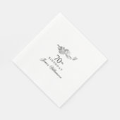 70thパーソナライズされたバースデーパーティーゴルフテーマ スタンダードランチョンナプキン (角)