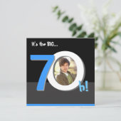 70thビッグ7Oh!写真テンプレート誕生日パーティー 招待状 (スタンド正面)