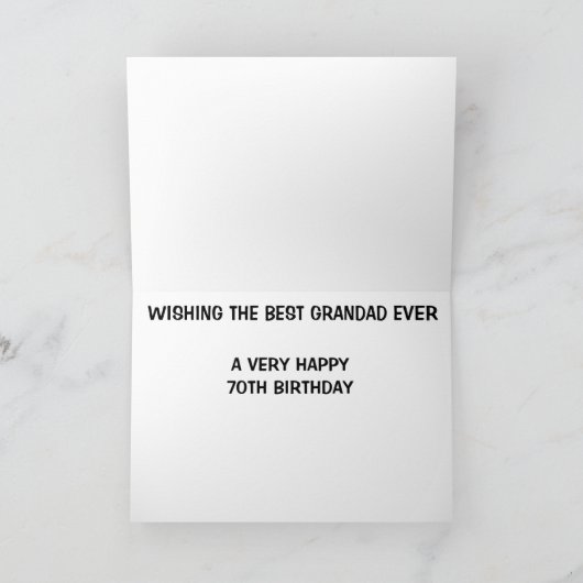 70th誕生日カード カード (内部)