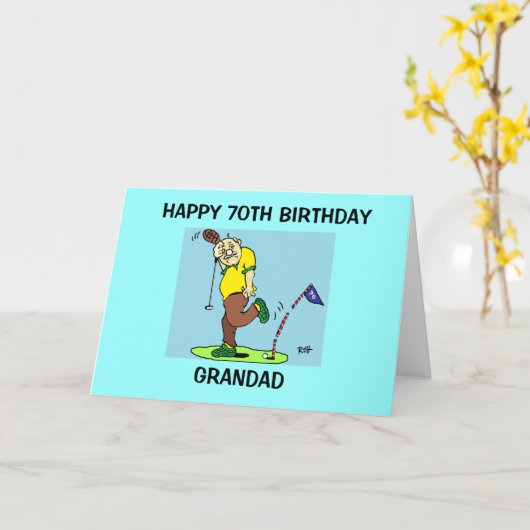 70th誕生日カード カード (黄色い花)