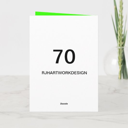 70th誕生日カード カード (裏面)