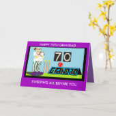 70th誕生日カード カード (黄色い花)