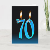70th誕生日キャンドル カード (正面)