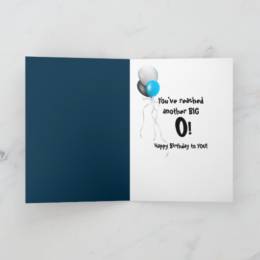 70th誕生日キャンドル カード (内部)