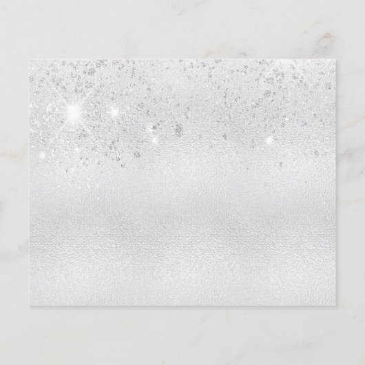 70th誕生日シルバーグリッター予算の日付を保存 チラシ (裏面)