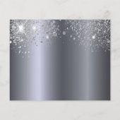 70th誕生日シルバーグリッター予算の日付を保存 チラシ (裏面)