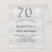 70th誕生日シルバーグリッター予算 チラシ (正面)