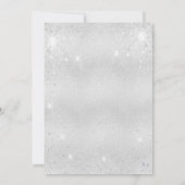 70th誕生日シルバーメタルグリッター 招待状 (裏面)