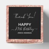 70th誕生日バラ金ゴールドグリッターありがとうギフトボックス フェイバーボックス (上部)