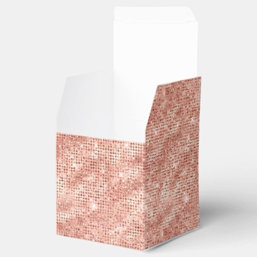 70th誕生日バラ金ゴールドグリッターありがとうギフトボックス フェイバーボックス (オープン)