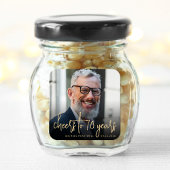 70th誕生日パーティフォト応援金ゴールドスクリプト スクエアシール