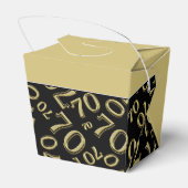 70th誕生日パーティブラック/金ゴールド番号パターン フェイバーボックス (裏面サイド)