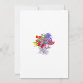 70th誕生日パーティーフローラカラフル招待 招待状 (裏面)