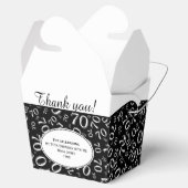 70th誕生日パーティーブラック/ホワイトナンバーパターン フェイバーボックス (オープン)