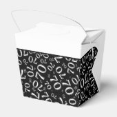 70th誕生日パーティーブラック/ホワイトナンバーパターン フェイバーボックス (裏面サイド)