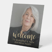 70th誕生日パーティー写真へようこそ 台座サイン (正面)