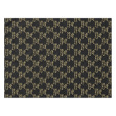 70th誕生日パーティー名ブラックパターモダンン テーブルクロス (正面(横))