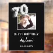 70th誕生日パーティー黒人写真名guy ウィンドウサイン (シート2)