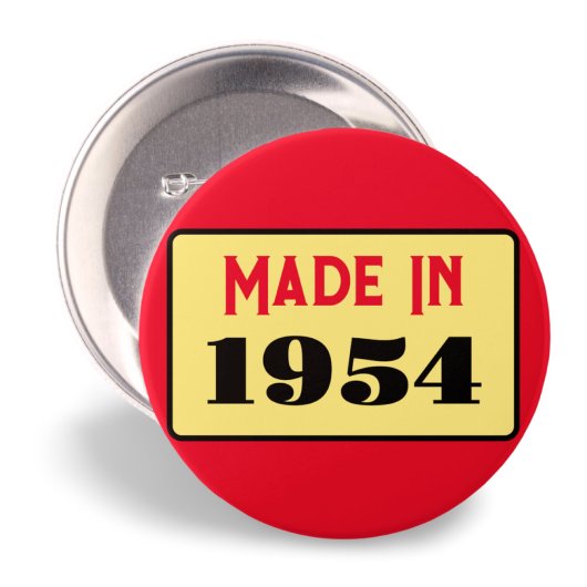 70th誕生日パ生まれイティ1954 70ピン 缶バッジ