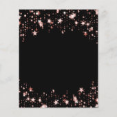 70th誕生日ブラックバラ金ゴールド予算の招待 チラシ (裏面)