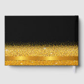 70th誕生日ブラック金ゴールドクラシックエレガンス ゲストブック (裏面)