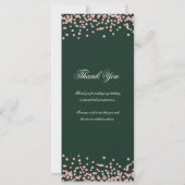 70th誕生日プログラムサンキューバラ金ゴールド緑 招待状 (裏面)