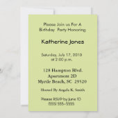 70th誕生日マルティーニパーティの招待状 招待状 (裏面)