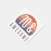 70th誕生日レトロサンセット スタンダードカクテルナプキン (角)