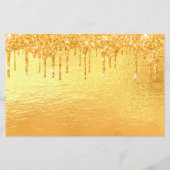 70th誕生日金ゴールドグリッター日付カードを保存 (裏面)