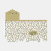 70th誕生日金ゴールド/ホワイトナンバーパターン フェイバーボックス (折り畳みなし)